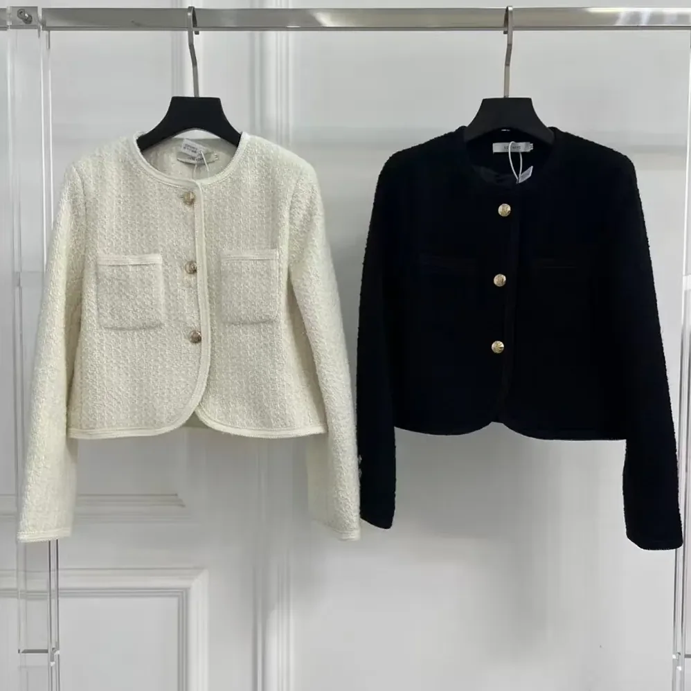 Celine Classic Chasseur Jacket in Boucle Tweed for Women in Black Celine Classic Chasseur Jacket in Boucle Tweed for Women in Black
