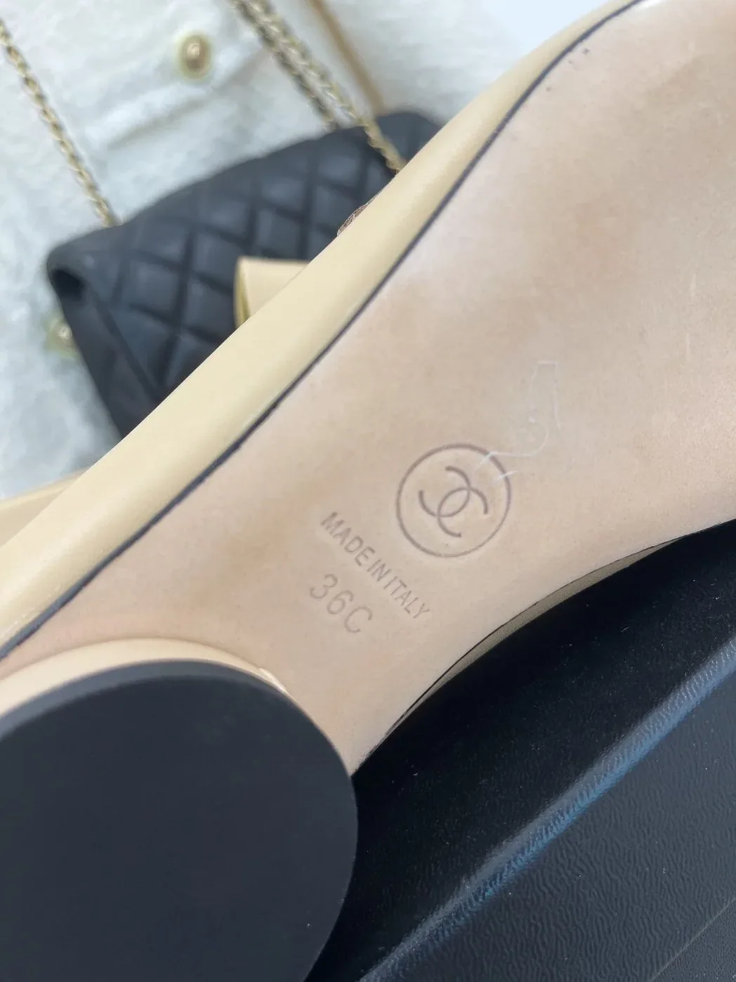 Chanel Loafer With Logo Beige for Women