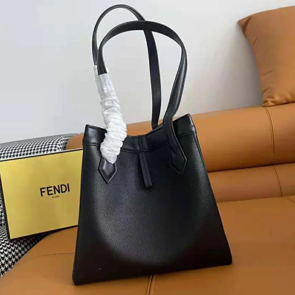 Fendi Origami Medium Black Leather Bag That Can be Transformed for Women Fendi Origami Medium Black Leather Bag That Can be Transformed for Women