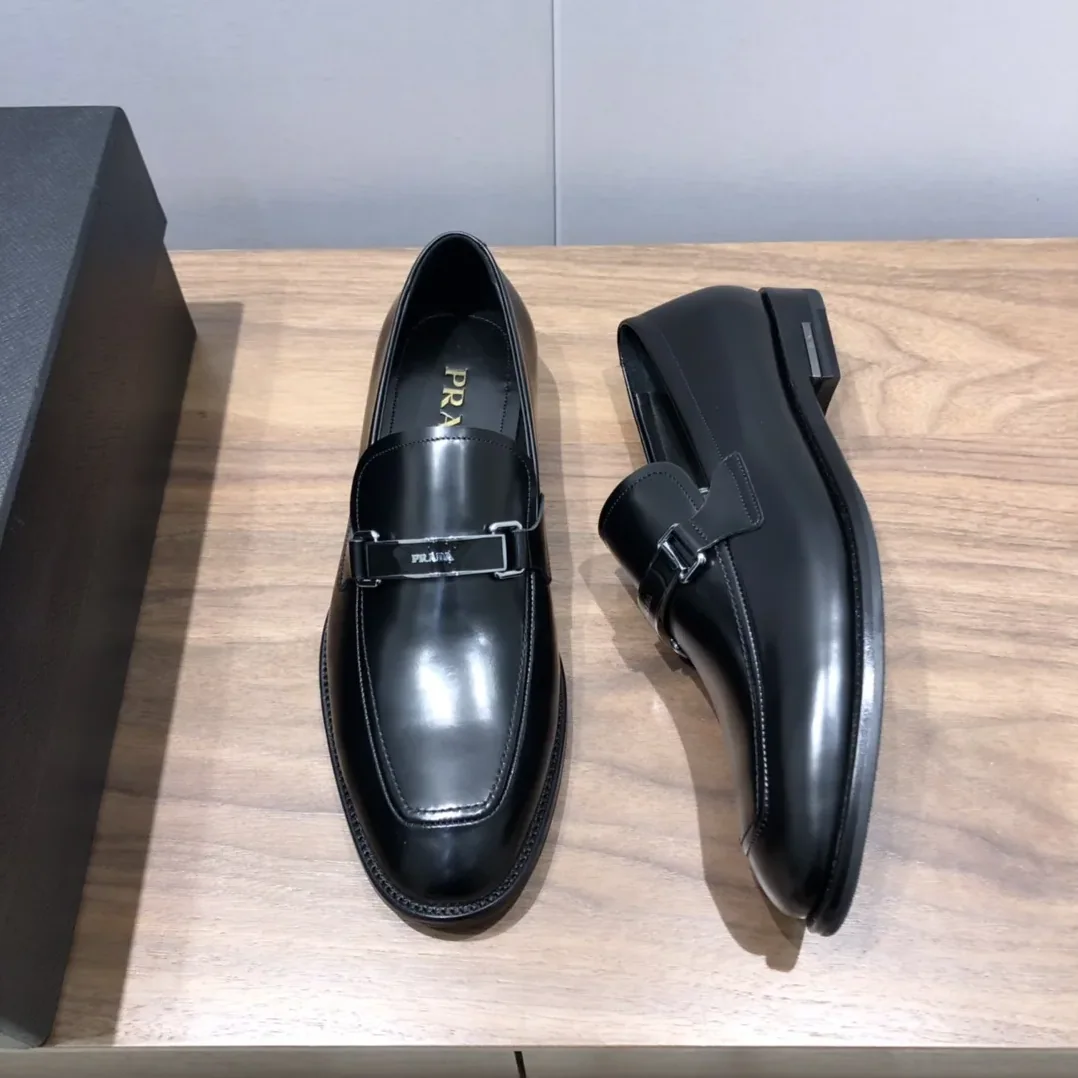 Prada Brushed Loafers Black in PRD Prada Brushed Loafers Black in PRD