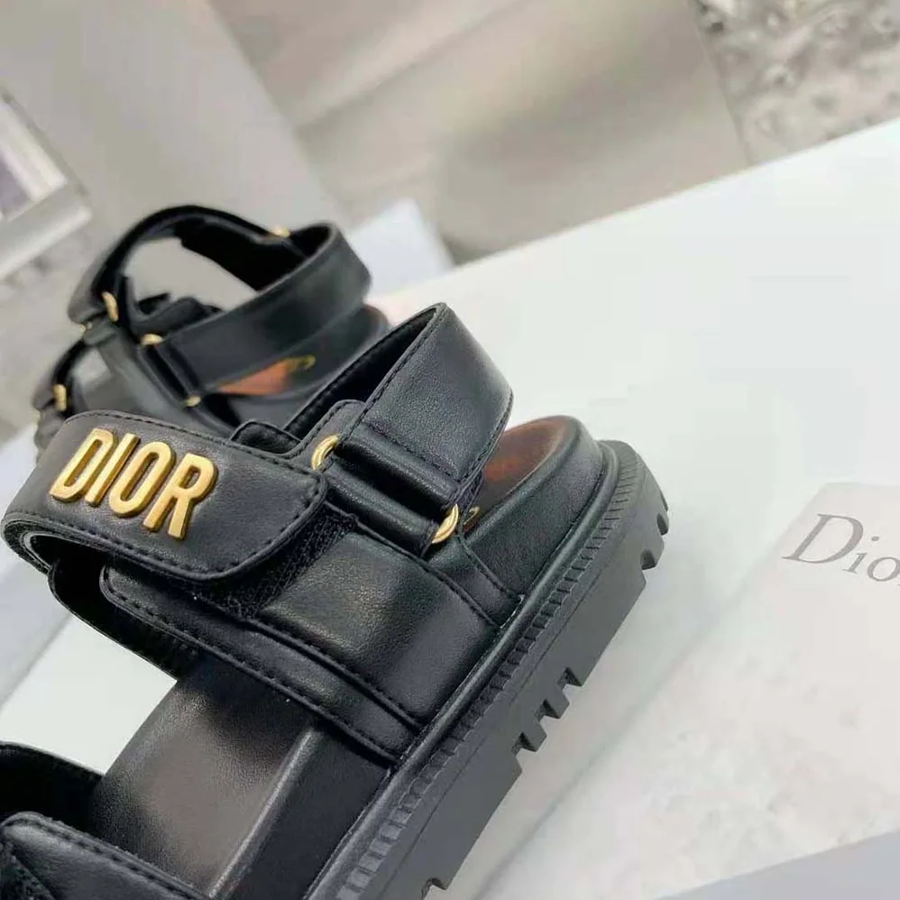 Dior Dioract Sandal Black Lambskin for Women Dior Dioract Sandal Black Lambskin for Women
