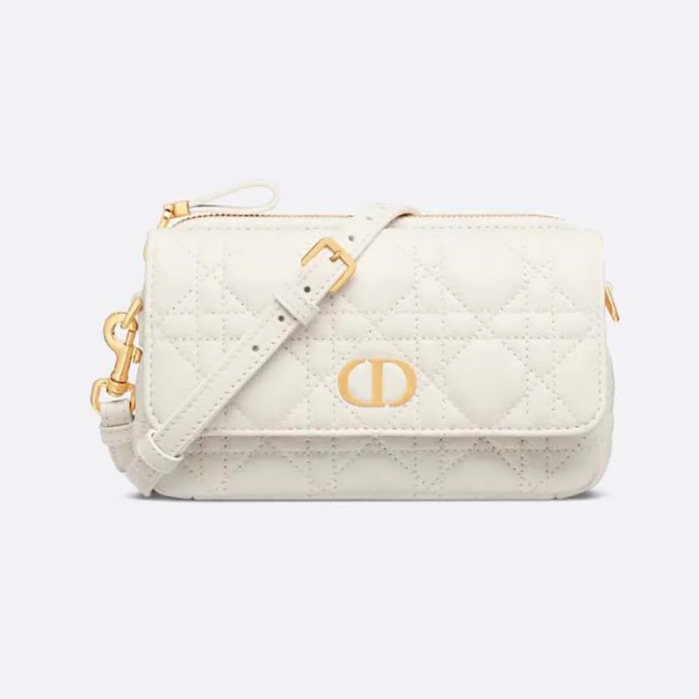 Dior Caro Pouch Latte Supple Cannage Calfskin for Women Dior Caro Pouch Latte Supple Cannage Calfskin for Women