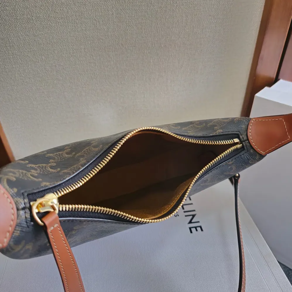 Celine Teen Celine Lulu in Triomphe Canvas and Calfskin for Women