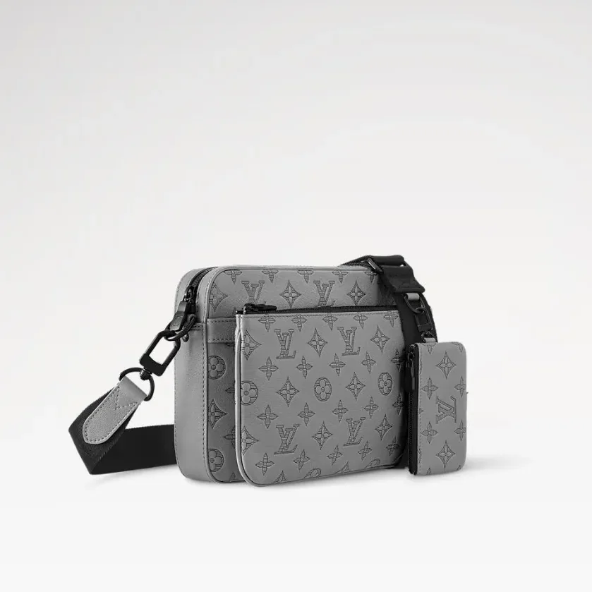Louis Vuitton Trio Messenger Monogram Shadow By Virgil Ablohs Grey