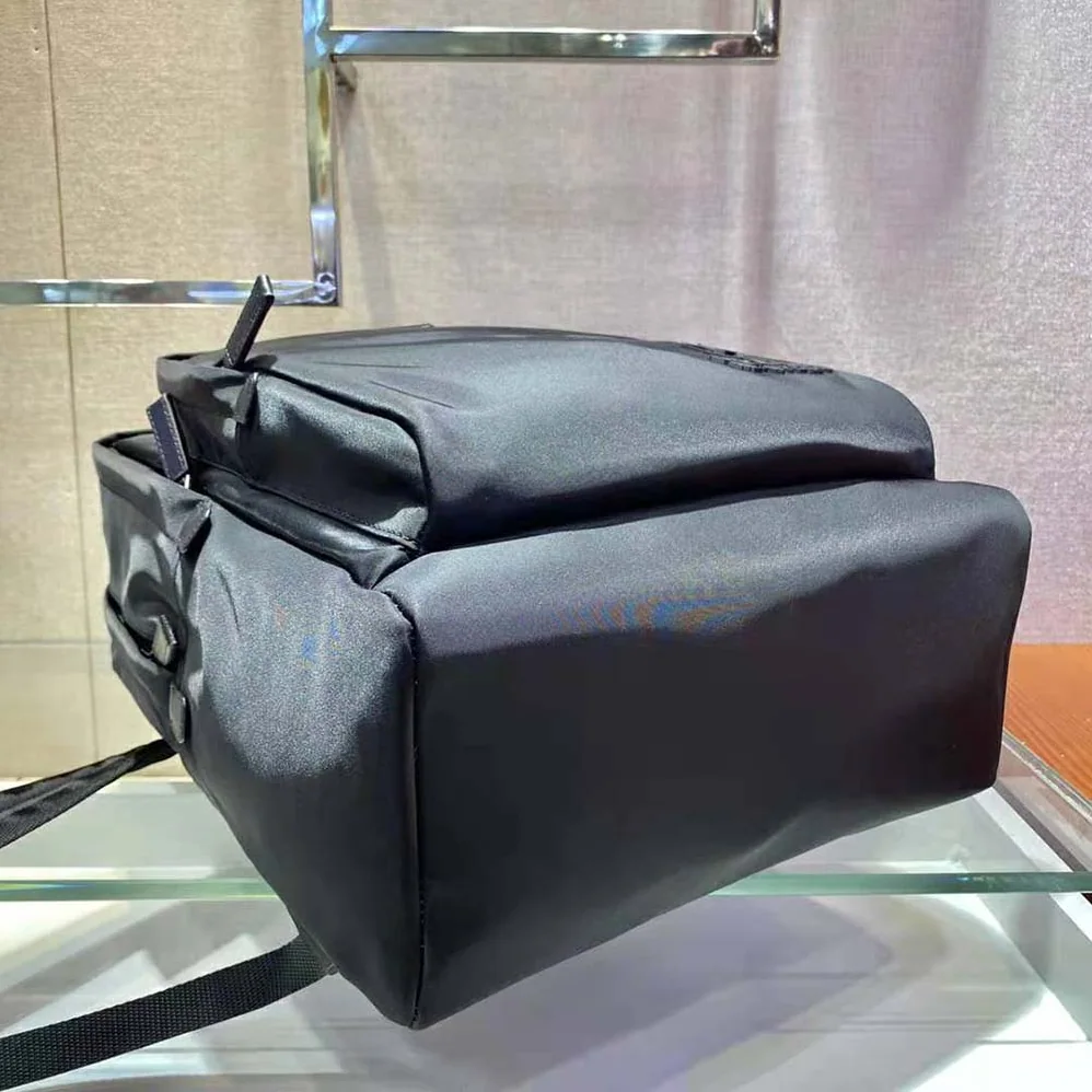 Prada Re-Nylon and Saffiano Leather Backpack for Women in Black