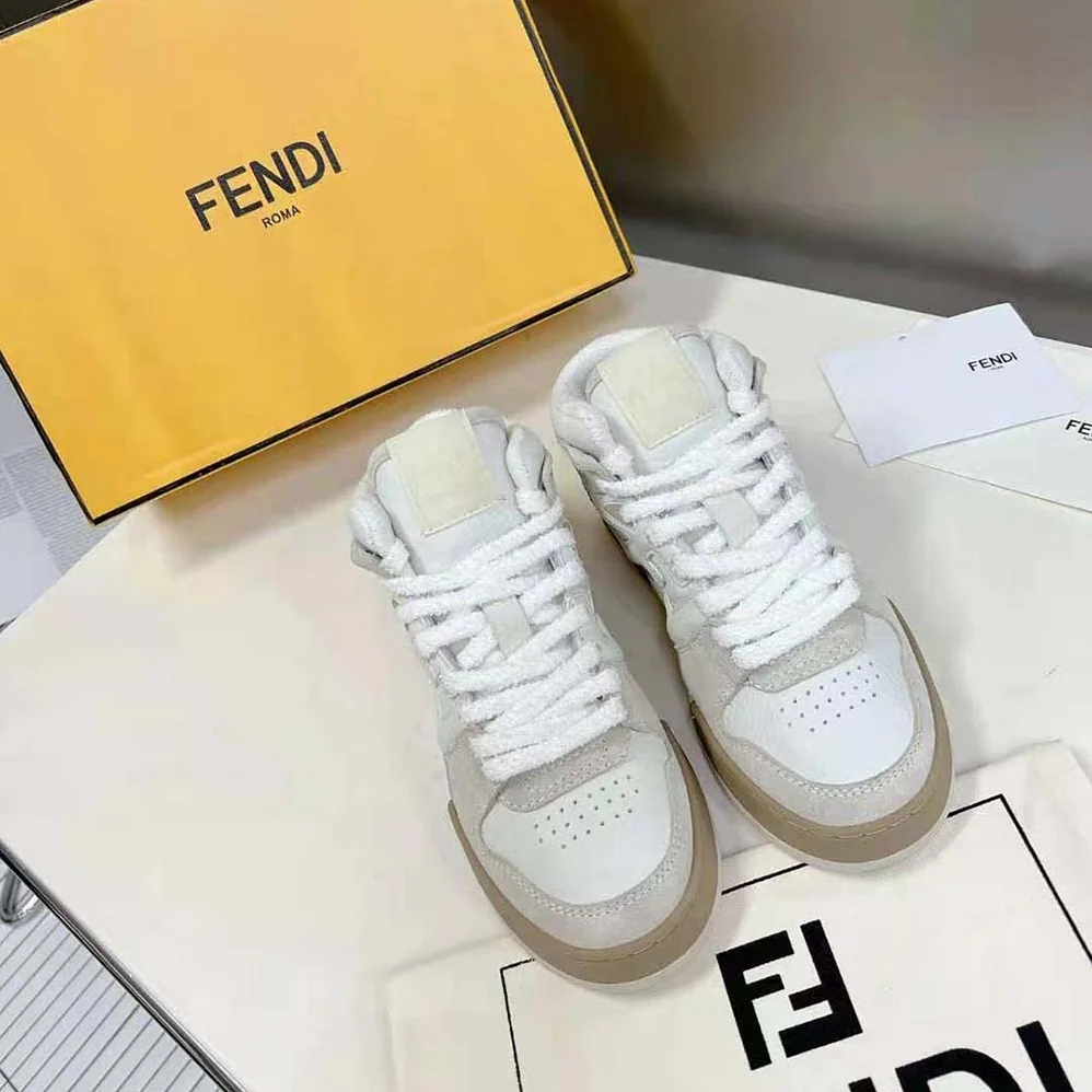 Fendi Fendi Match White Leather High for Women in Tops