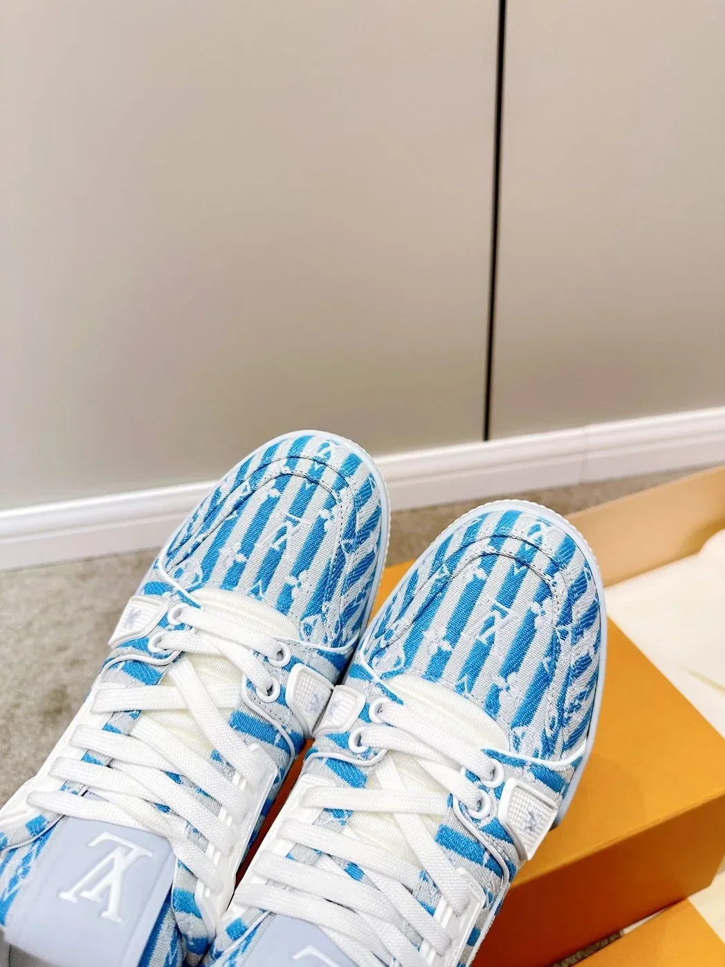 Louis Vuitton Retro Basketball Sneakers Blue Louis Vuitton Retro Basketball Sneakers Blue