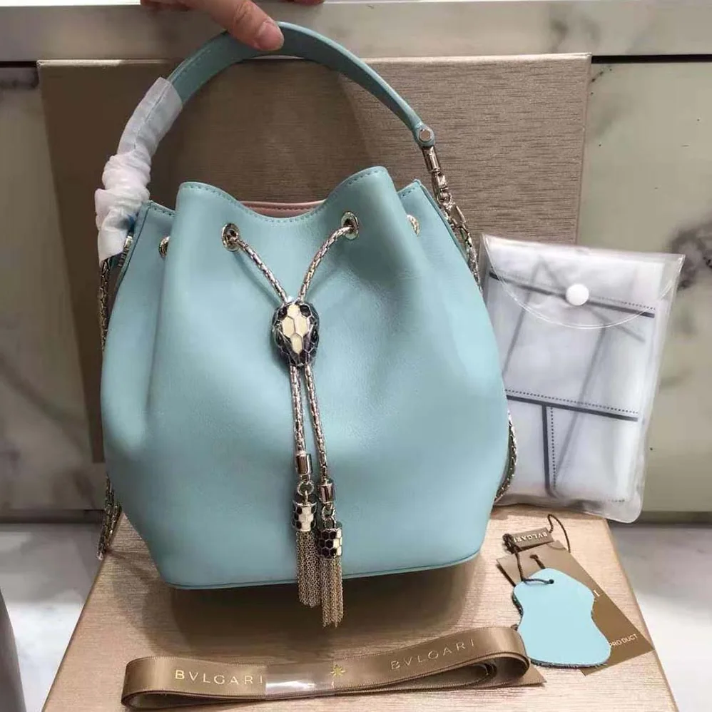 Bvlgari Serpenti Forever Bucket Bag for Women in Aqua Bvlgari Serpenti Forever Bucket Bag for Women in Aqua
