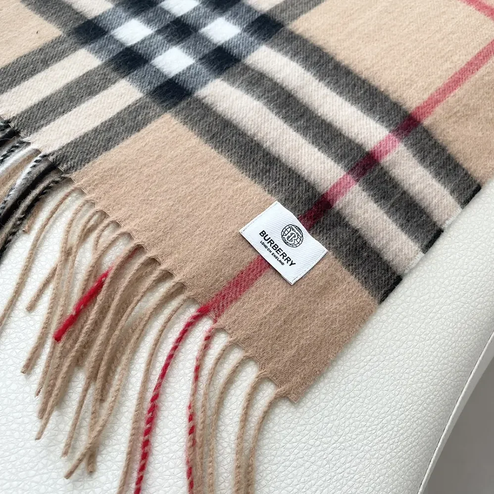 Burberry Check Cashmere Scarf for Unisex in Beige