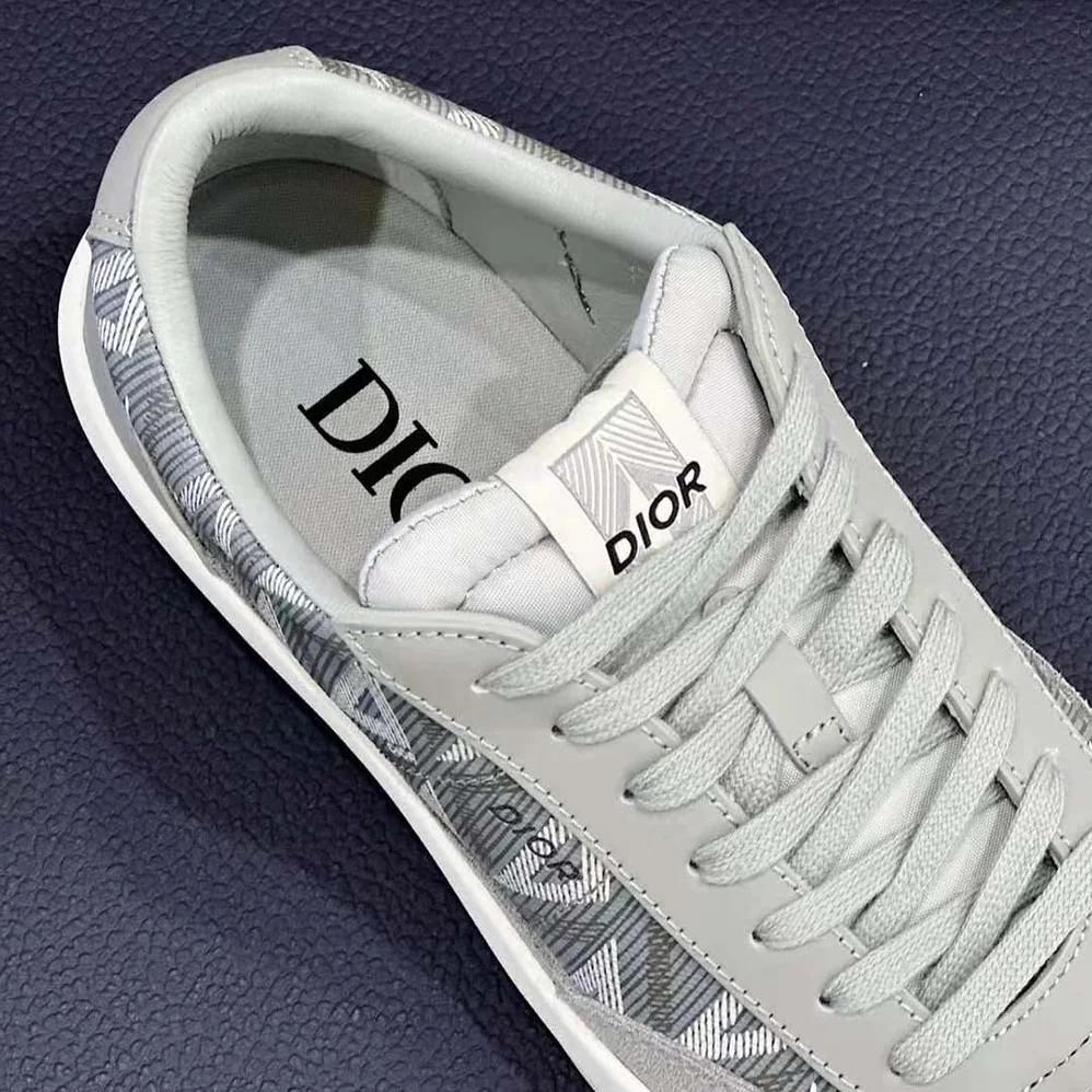 Dior B101 Sneaker Dior Gray CD Diamond Canvas Smooth Calfskin and Nubuck for Men Dior B101 Sneaker Dior Gray CD Diamond Canvas Smooth Calfskin and Nubuck for Men