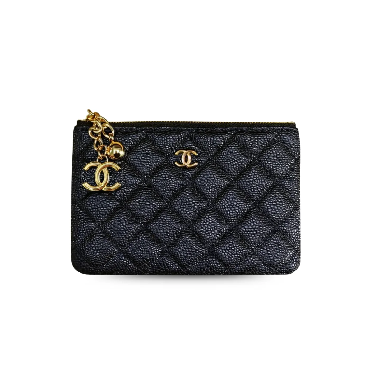 Chanel CO-CO Classic Mini Pouch Wallet in Gold Toned Hardware Black Chanel CO-CO Classic Mini Pouch Wallet in Gold Toned Hardware Black