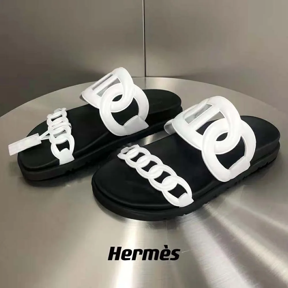 Hermes Extra Sandal in Nappa Leather for Women in White