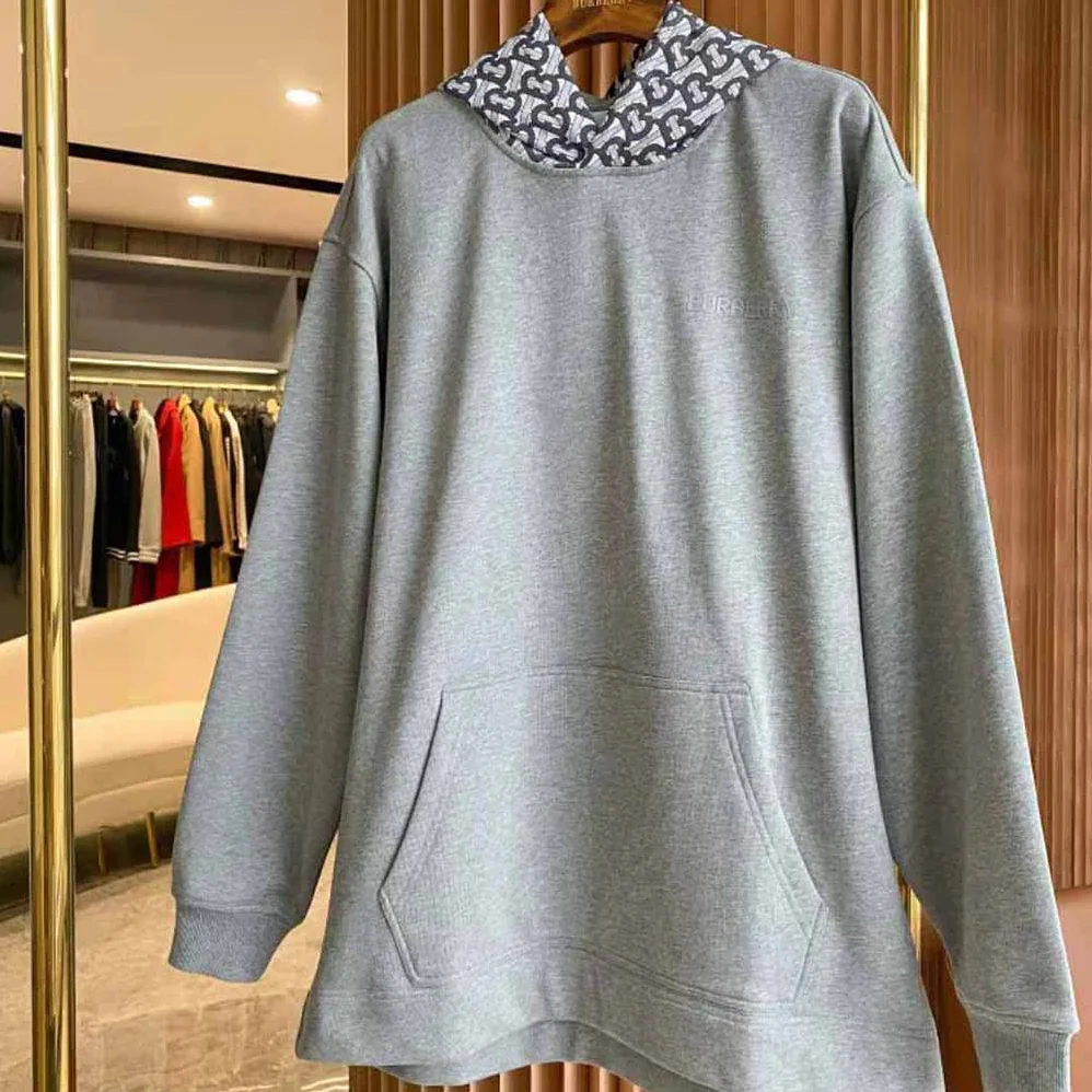 Burberry Monogram Print Cotton Oversized Hoodie for Women