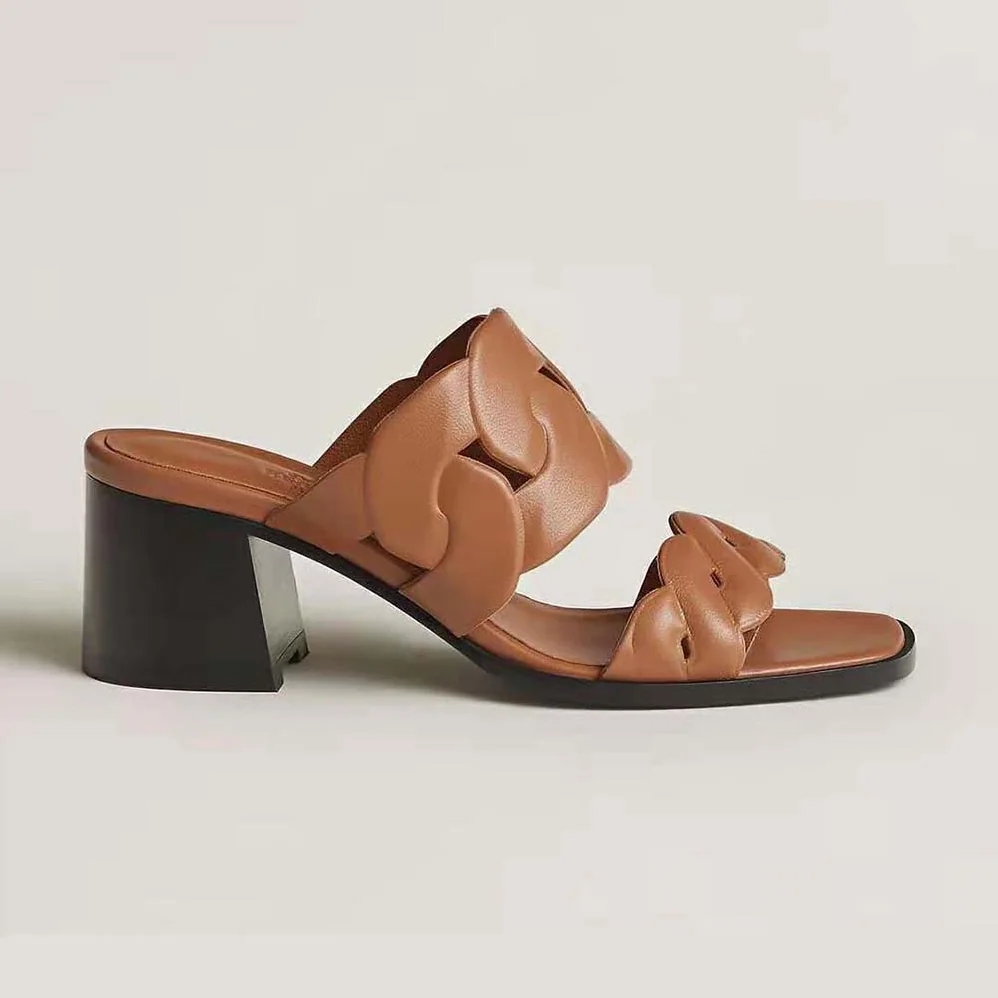 Hermes Gaby 60 Sandal in 6 cm High Heel for Women in Brown Hermes Gaby 60 Sandal in 6 cm High Heel for Women in Brown