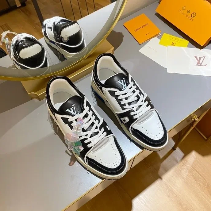 Louis Vuitton Trainer Sneaker Black in White Virgil Abloh Louis Vuitton Trainer Sneaker Black in White Virgil Abloh
