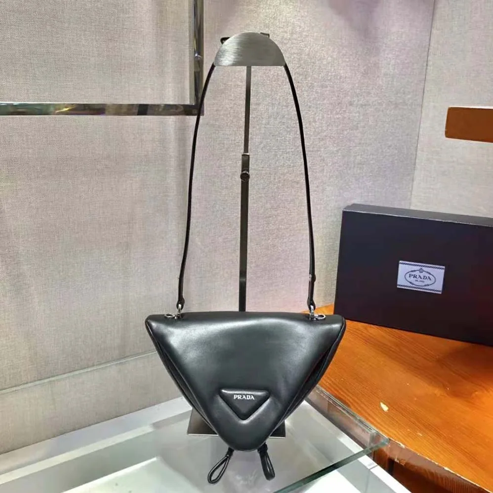 Prada Padded Nappa Leather Handbag for Women in Black