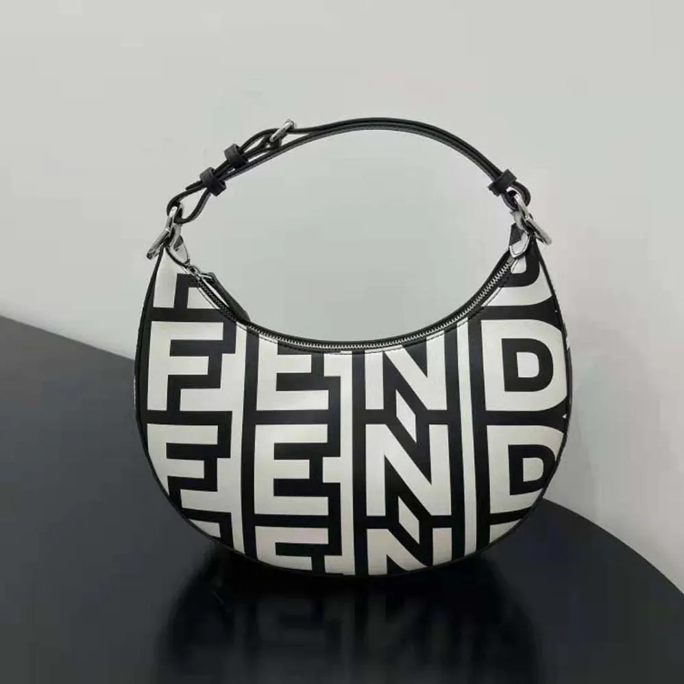 Fendi Fendigraphy Small Two-Tone Printed Leather Fendi Roma Capsule Bag for Women Fendi Fendigraphy Small Two-Tone Printed Leather Fendi Roma Capsule Bag for Women