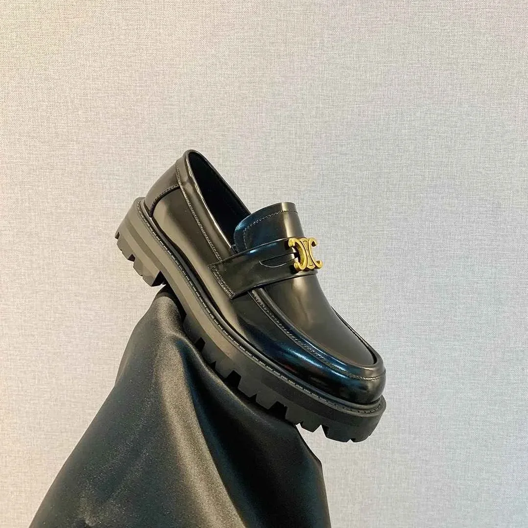 Celine Bulky Penny Chunky Loafer Black