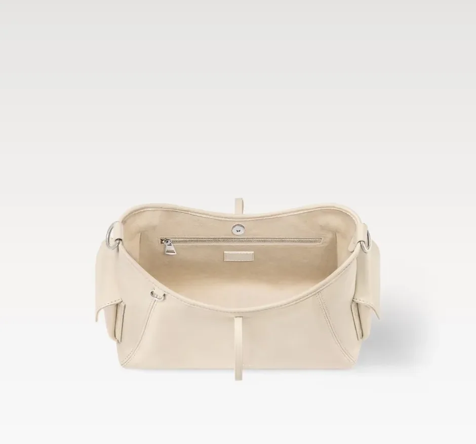 Louis Vuitton CarryAll Cargo Vibe PM Shoulder Bag in Vanilla Silver Hardware