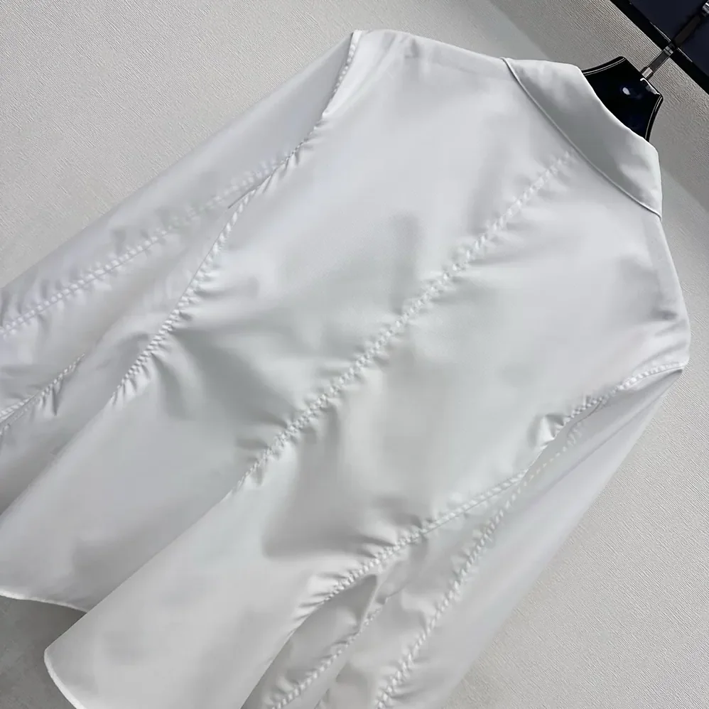 Dior Peplum Blouse White Cotton Poplin for Women
