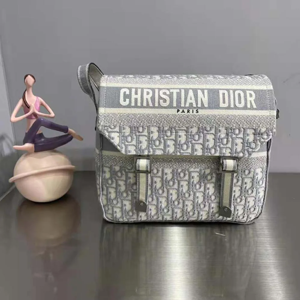 Dior Diorcamp Bag Dior Oblique Embroidery for Men in Silver Dior Diorcamp Bag Dior Oblique Embroidery for Men in Silver