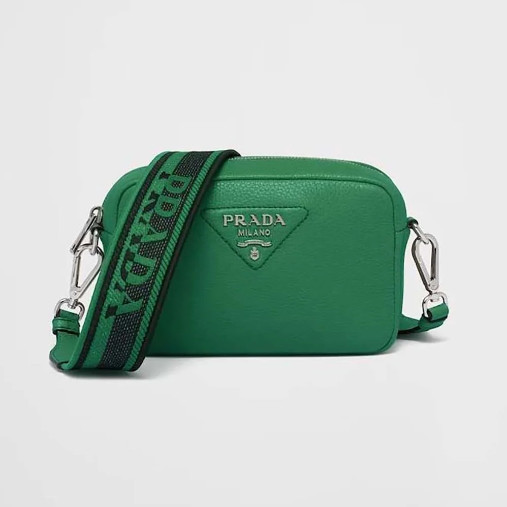 Prada Small Leather Bag for Women in Green