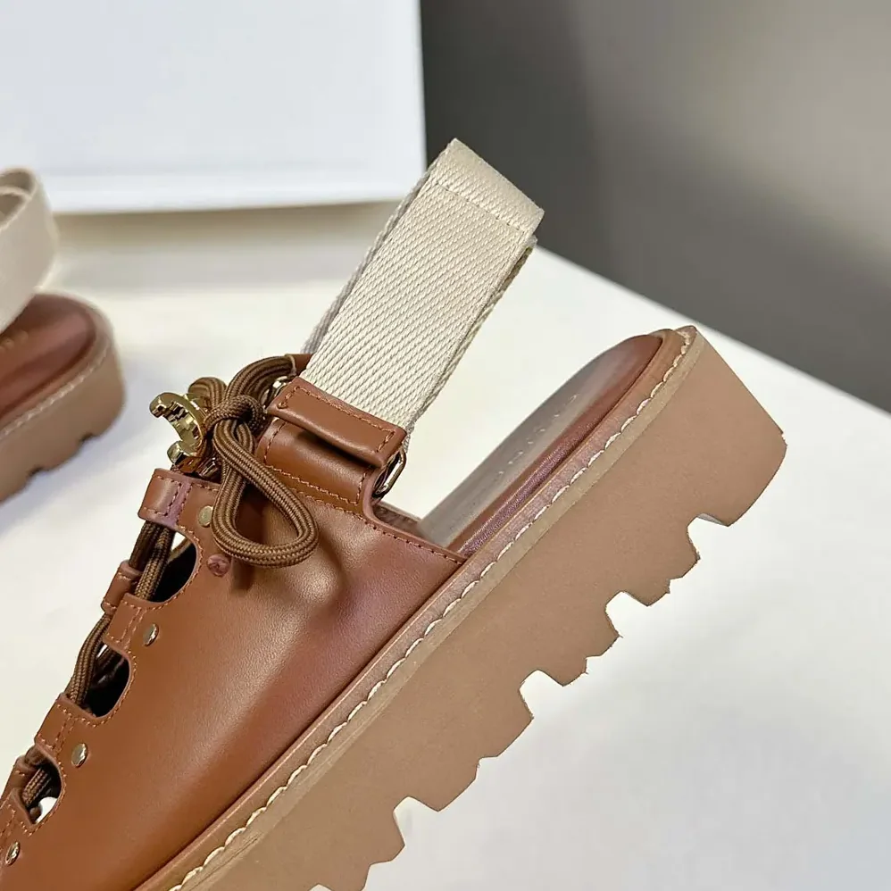 Celine Billie Chunky Sandal in Calfskin and Textile for Women Celine Billie Chunky Sandal in Calfskin and Textile for Women