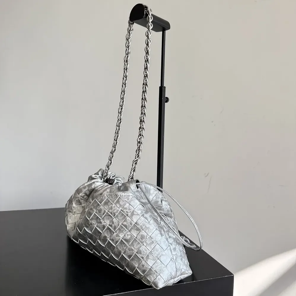Bottega Veneta Dustbag Notte for Women in Silver Bottega Veneta Dustbag Notte for Women in Silver
