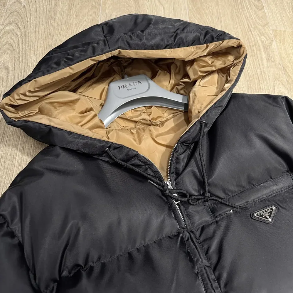 Prada Re-Nylon Down Jacket for Women in Black