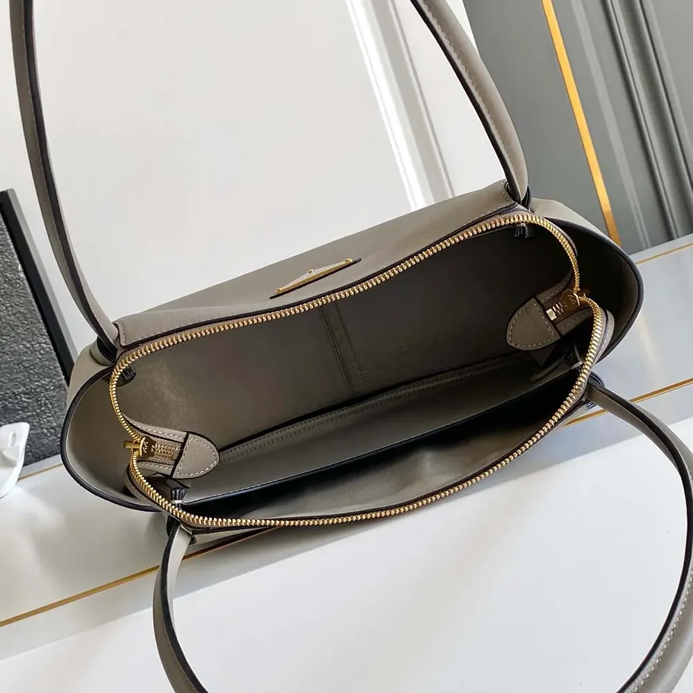 Prada Prada Darling Medium Leather Shoulder Bag for Women in Gray Prada Prada Darling Medium Leather Shoulder Bag for Women in Gray