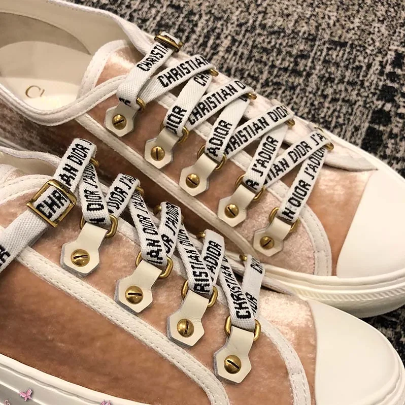 Dior Shoes Walk'n'Dior Velvet Sneaker for Women in Pink Dior Shoes Walk'n'Dior Velvet Sneaker for Women in Pink