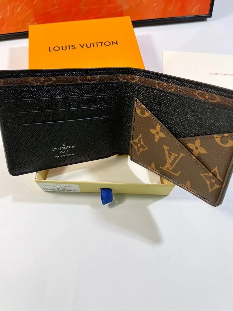 Louis Vuitton Multiple Wallet Monogram Macassar Black