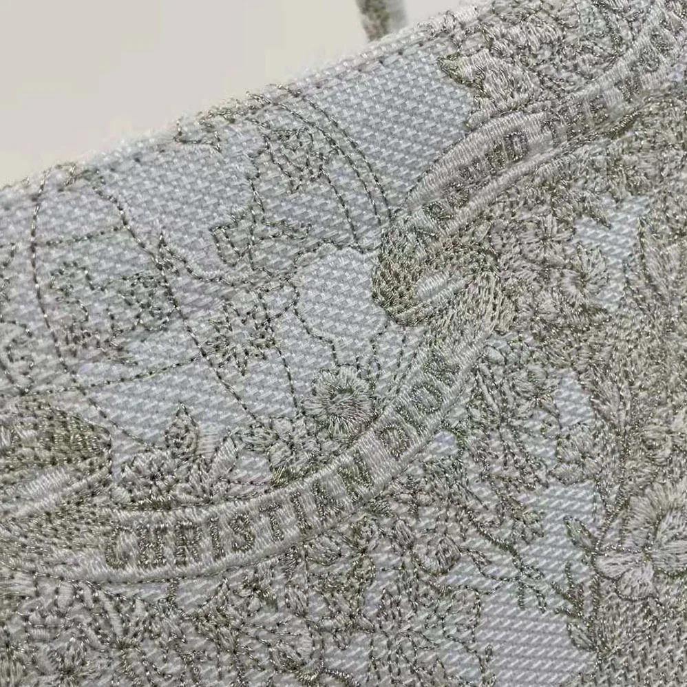 Dior Large Dior Book Tote Gold-Tone and White Butterfly Around The World Embroidery for Women Dior Large Dior Book Tote Gold-Tone and White Butterfly Around The World Embroidery for Women