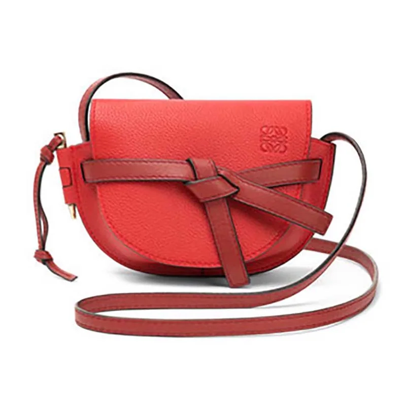 Loewe Mini Gate Bag Scarlet Red for Women in Burnt Red