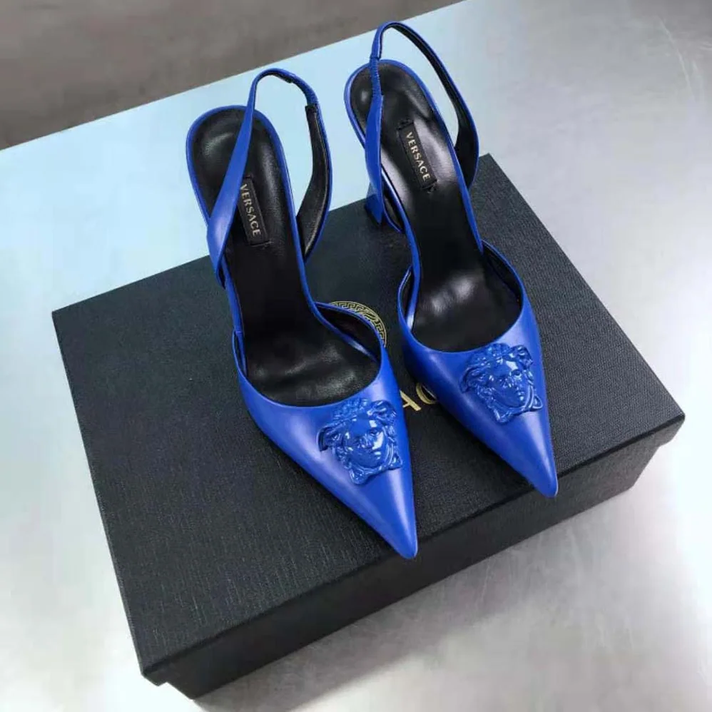 Versace La Medusa Sling for Women in Back Pumps Versace La Medusa Sling for Women in Back Pumps