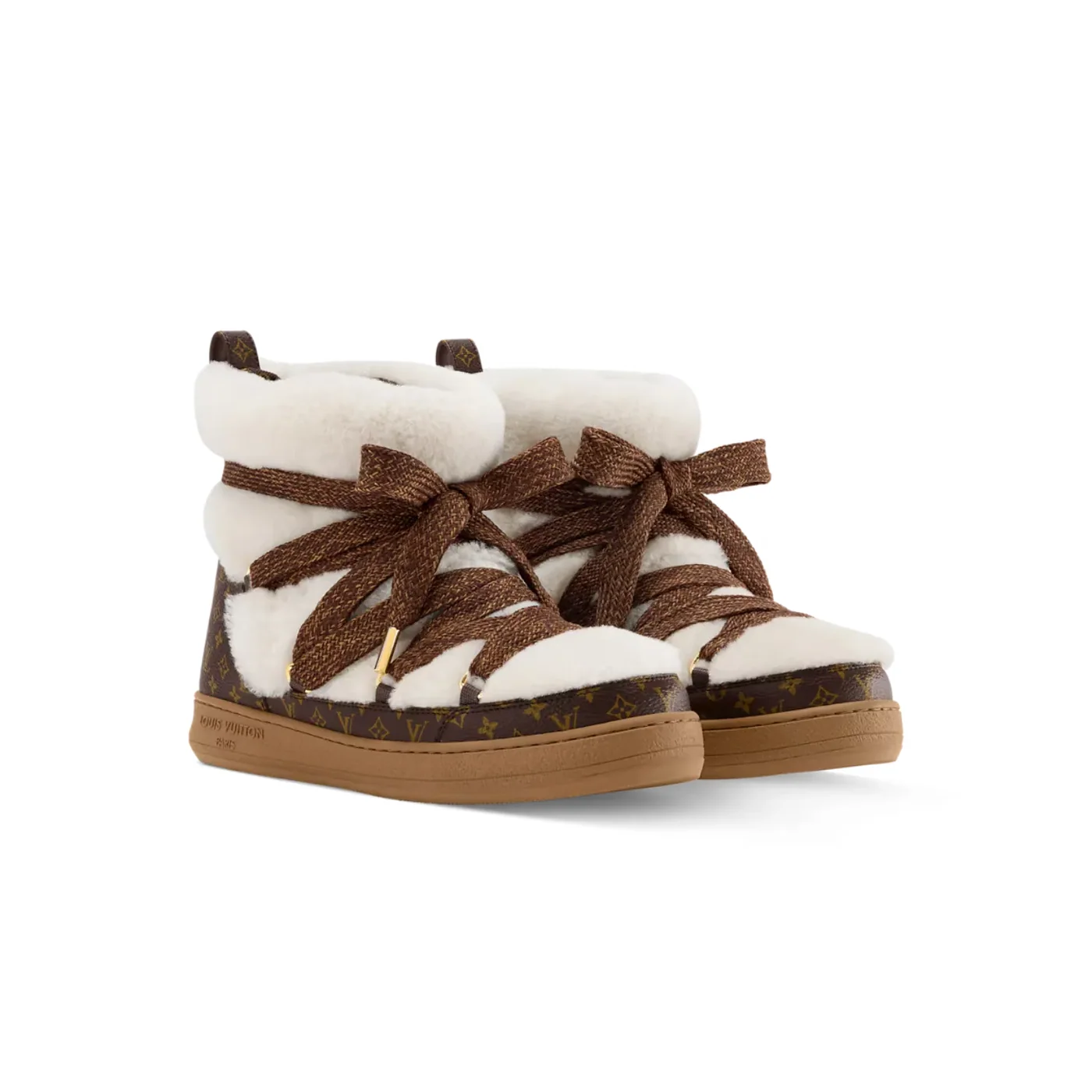 Louis Vuitton LV Cloud Lace-Up Ankle Boots Sneaker Beige 1AIV31