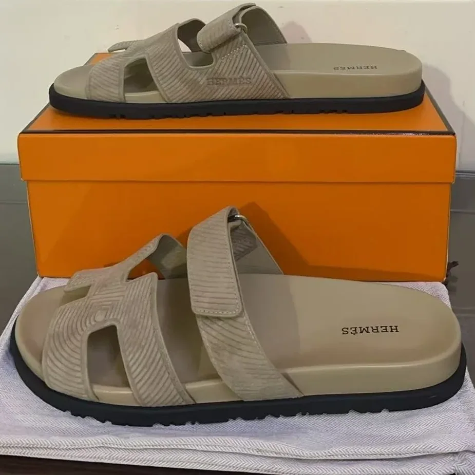Hermes Chypre Sandal Dark Grey Hermes Chypre Sandal Dark Grey