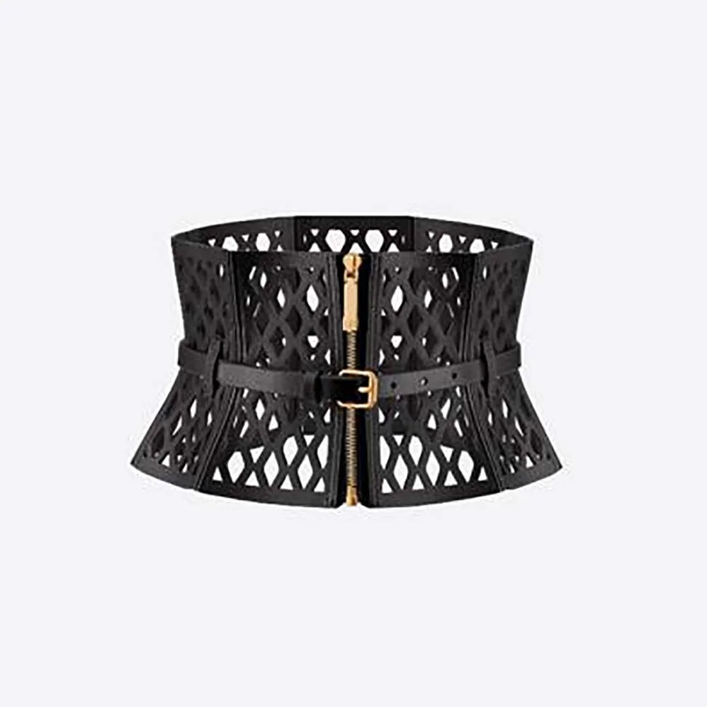 Dior D-Trap Corset Belt Black Smooth Calfskin 16 CM for Women Dior D-Trap Corset Belt Black Smooth Calfskin 16 CM for Women