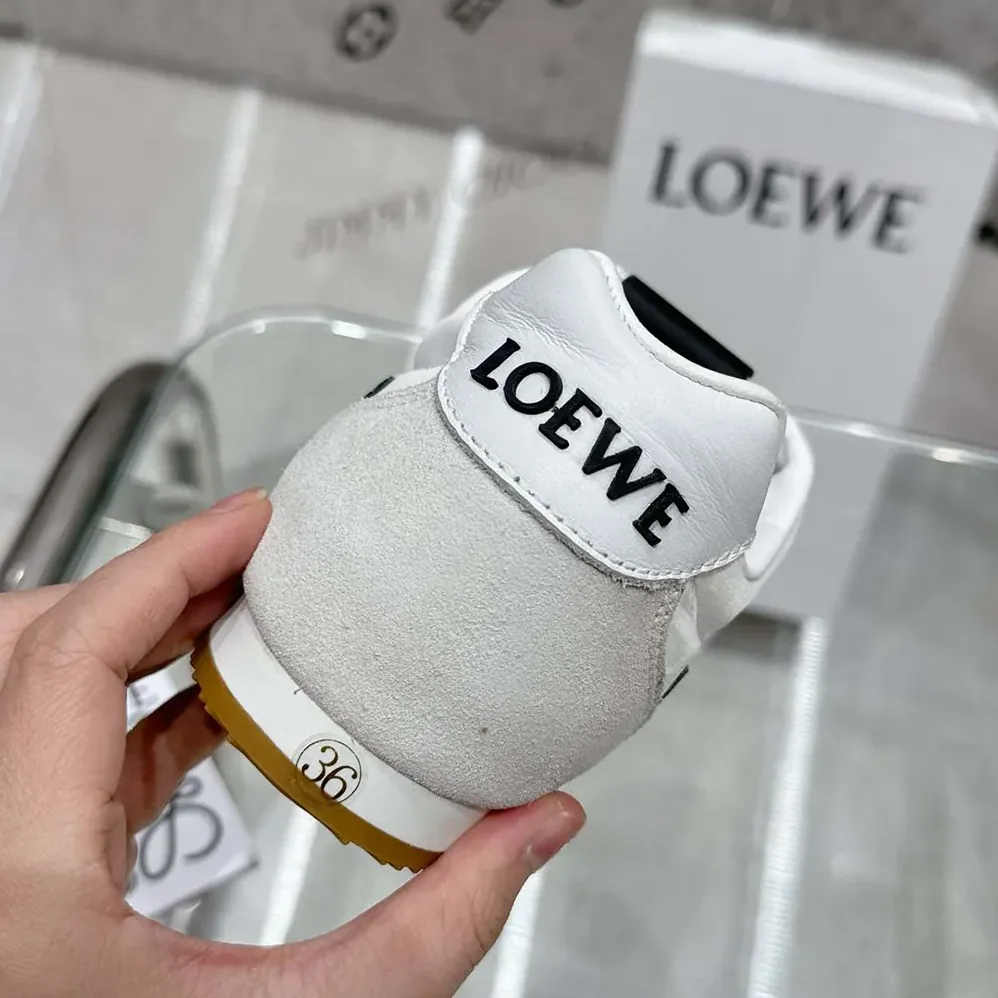 Loewe Ballet Runner 2.0 in Nylon and Calfskin for Unisex in White Loewe Ballet Runner 2.0 in Nylon and Calfskin for Unisex in White