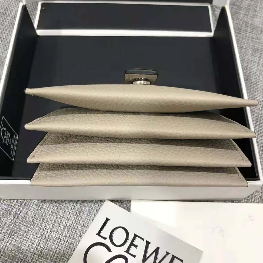 Loewe Accordion Cardholder in Soft Grained Calfskin for Women in White Loewe Accordion Cardholder in Soft Grained Calfskin for Women in White