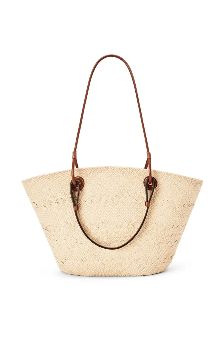 Loewe Medium Anagram Basket Bag Beige 18.1 Inches/ A223T43X02 Loewe Medium Anagram Basket Bag Beige 18.1 Inches/ A223T43X02