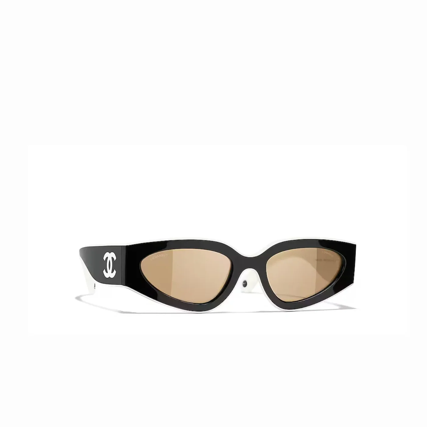 Chanel Rectangular Sporty Sunglasses Black & White