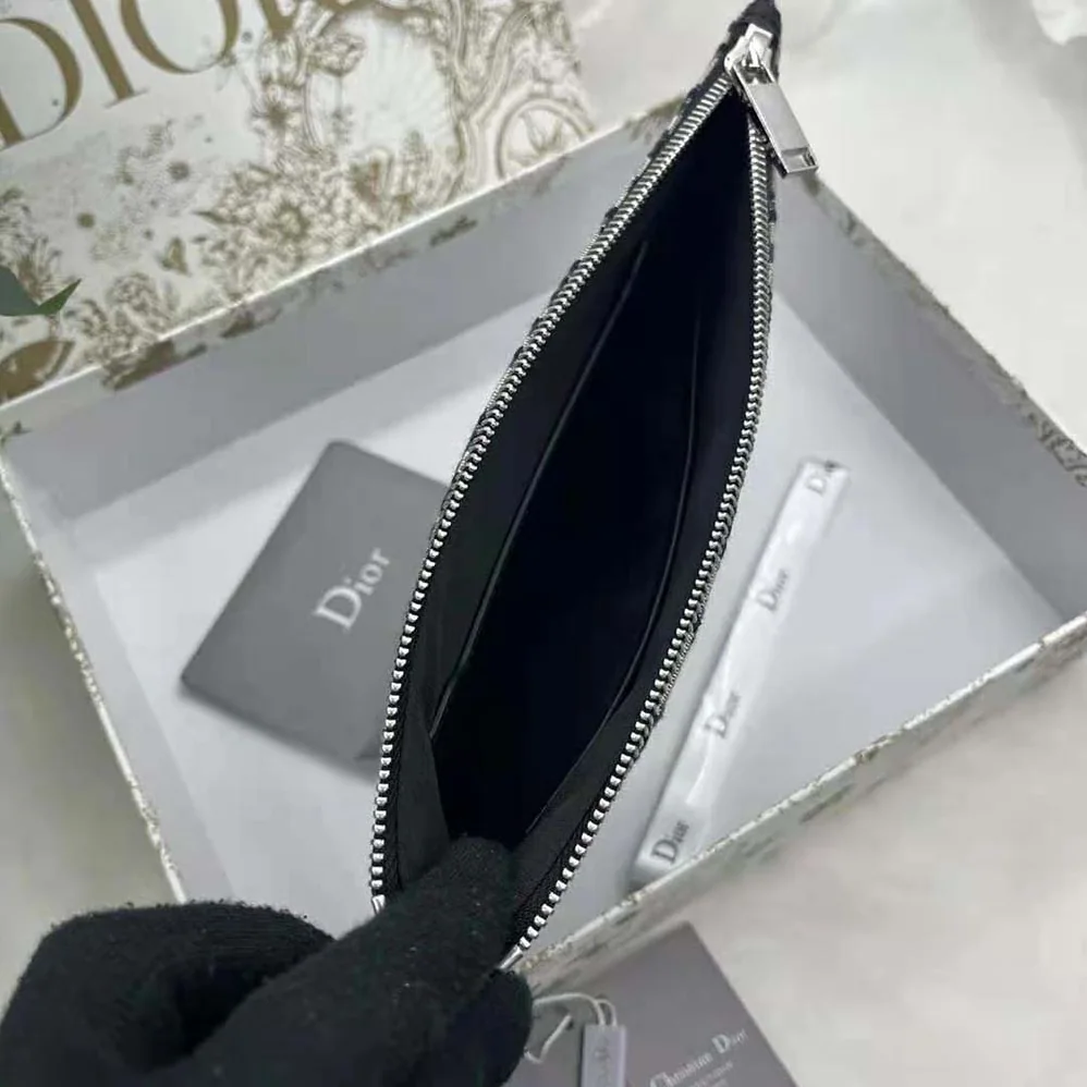 Dior A5 Pouch Beige and Black Dior Oblique Jacquard for Men