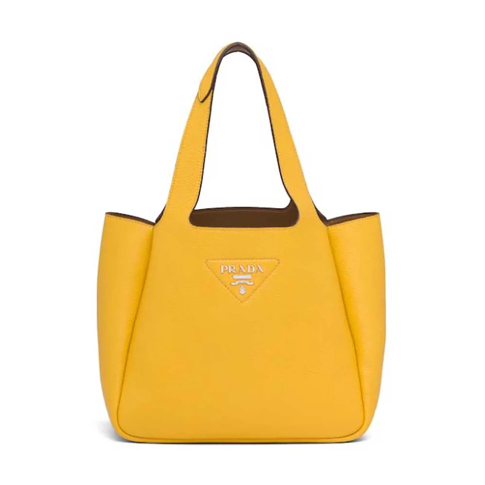 Prada Calf Leather Handbag for Women in Yellow Prada Calf Leather Handbag for Women in Yellow