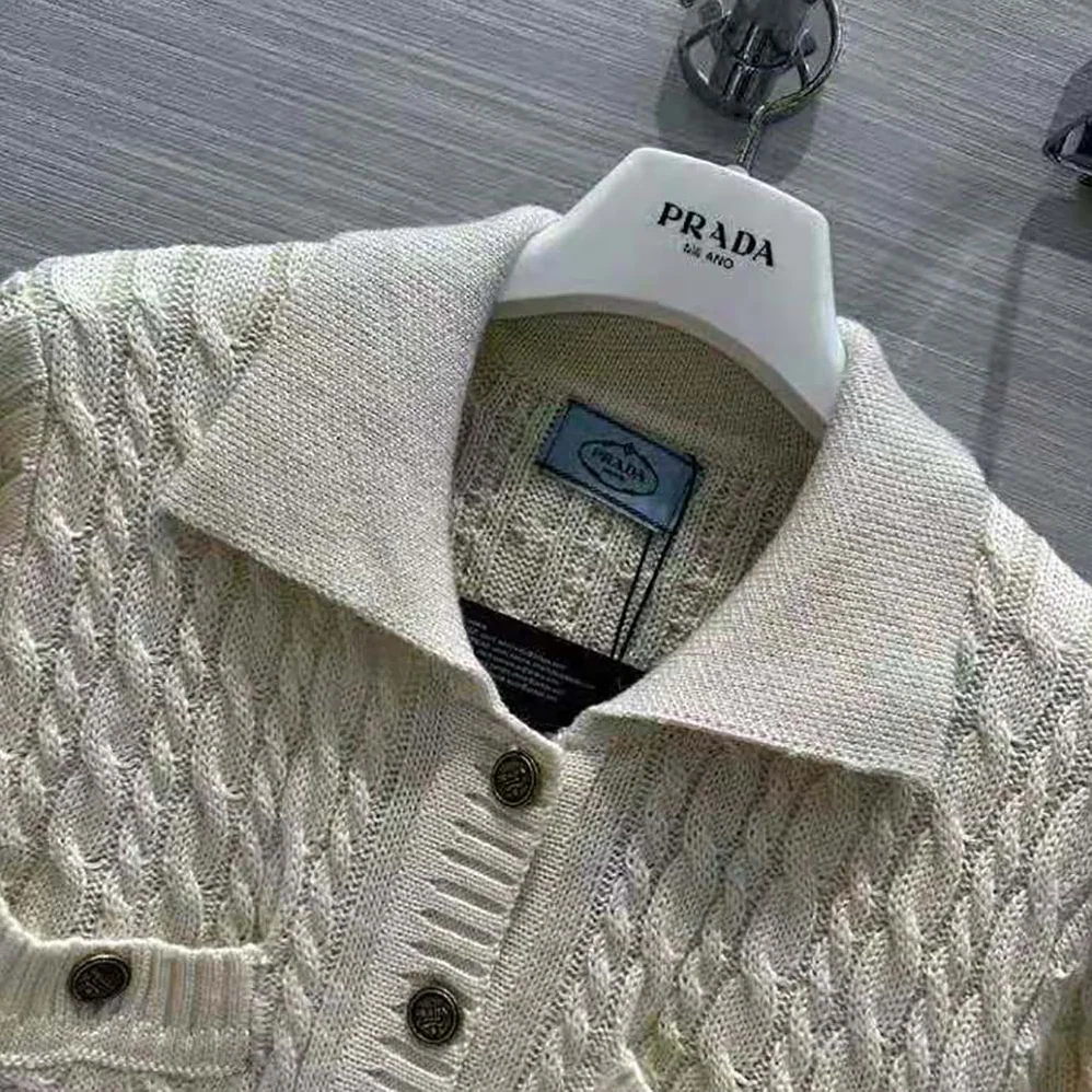 Prada Cable-Knit Cotton Mini for Women in Dress Prada Cable-Knit Cotton Mini for Women in Dress