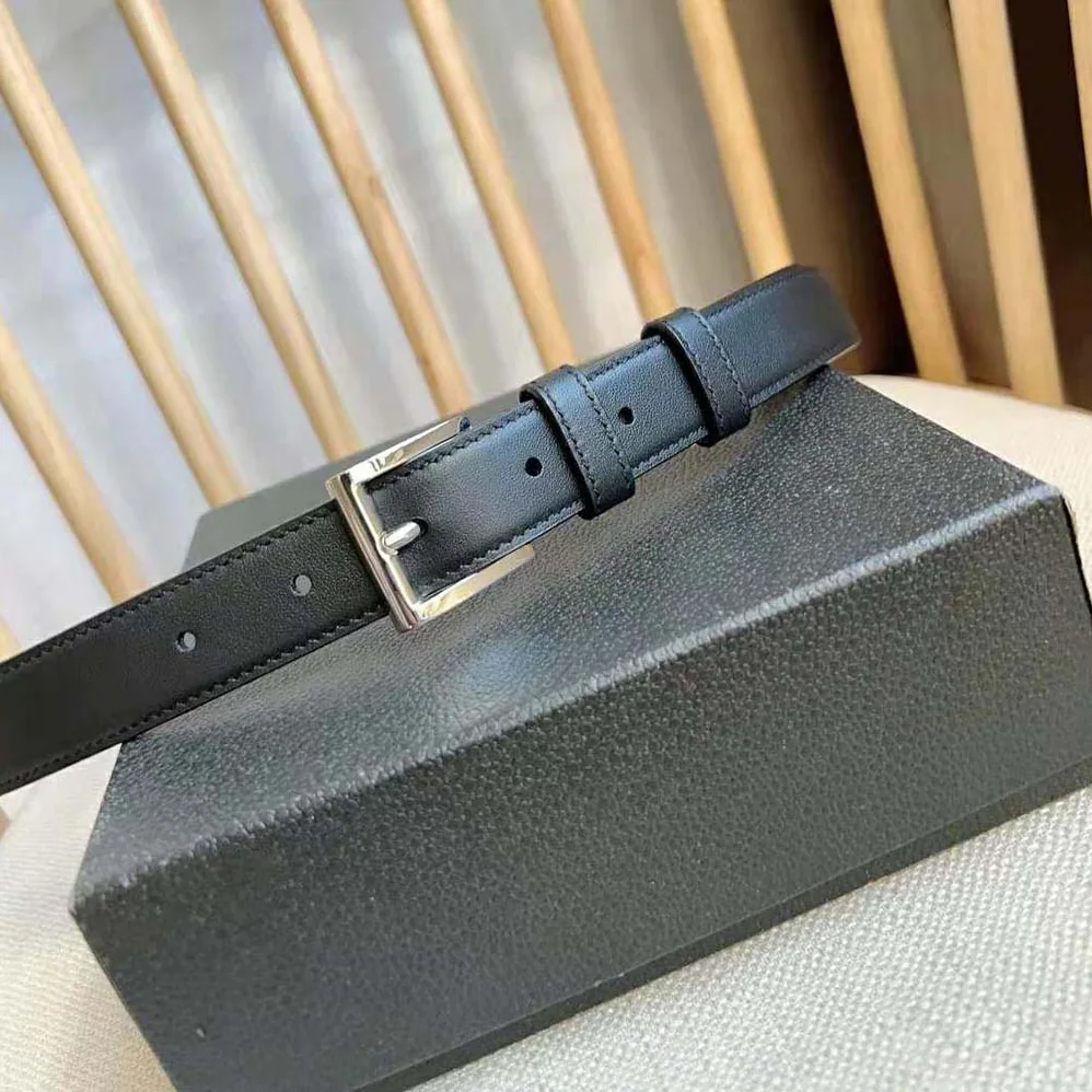 Prada N Leather Belt with Enameled-metal Triangle Logo for Unisex in Black
