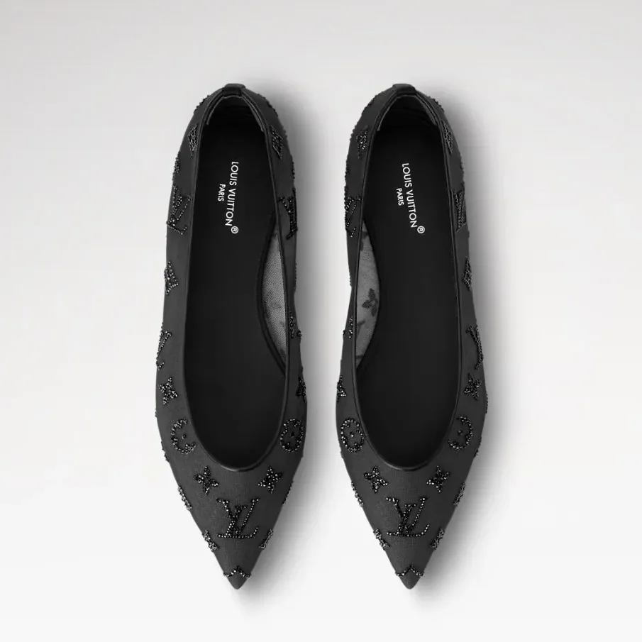 Louis Vuitton Gala Flat Ballerina Black 1AIDR8