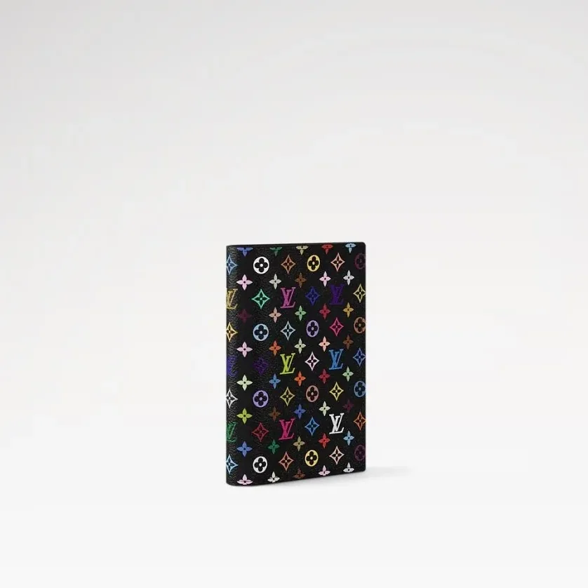 Louis Vuitton LV x TM Passport Cover Multicolore Noir / Louis Vuitton LV x TM Passport Cover Multicolore Noir /