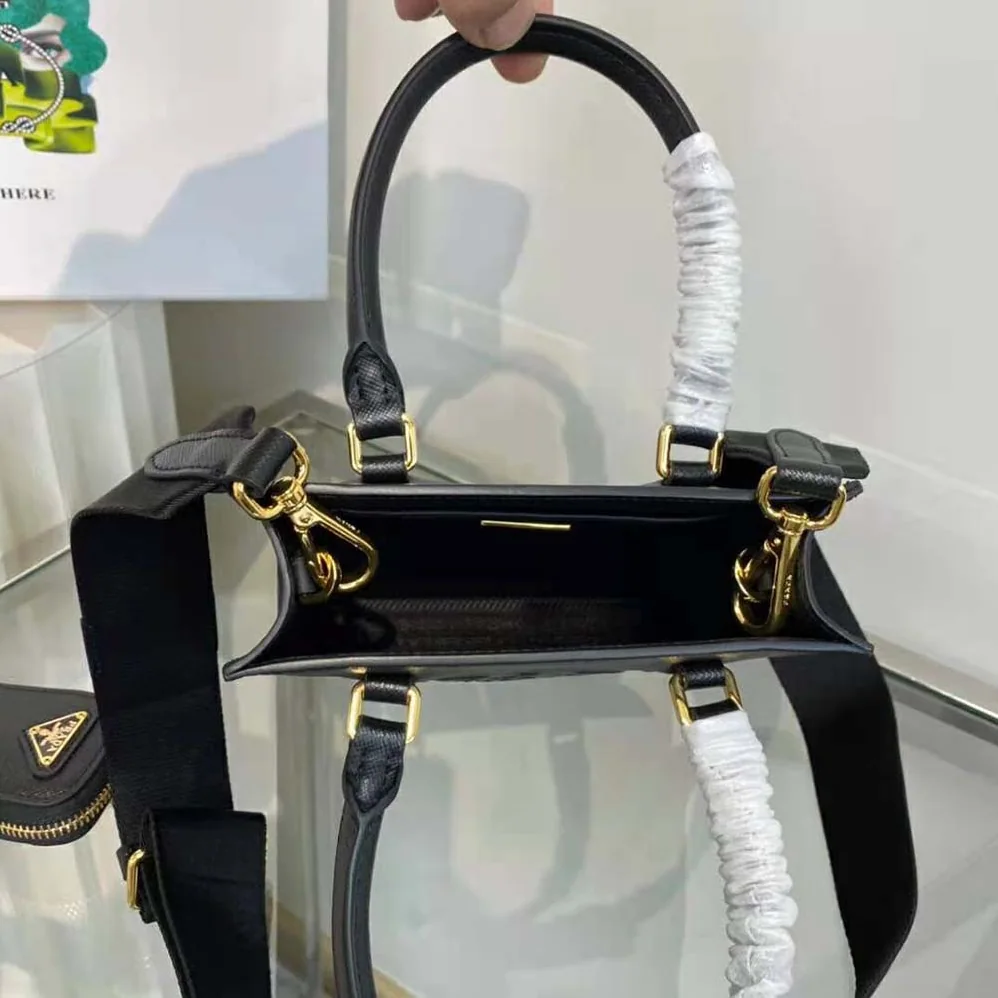 Prada Small Saffiano Leather Handbag for Women in Black Prada Small Saffiano Leather Handbag for Women in Black