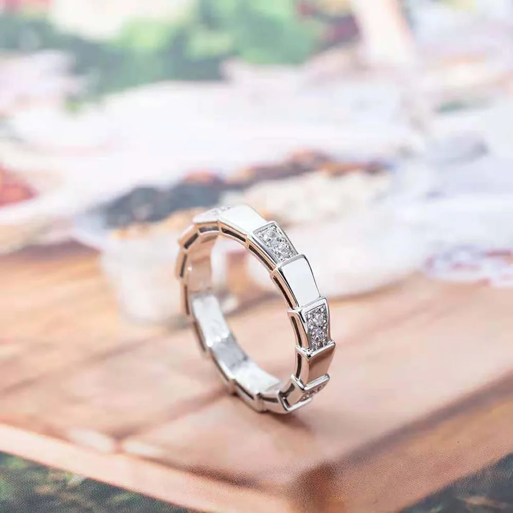 Bvlgari Use of Unconventional Materials Serpenti Viper Ring for Women in Silver